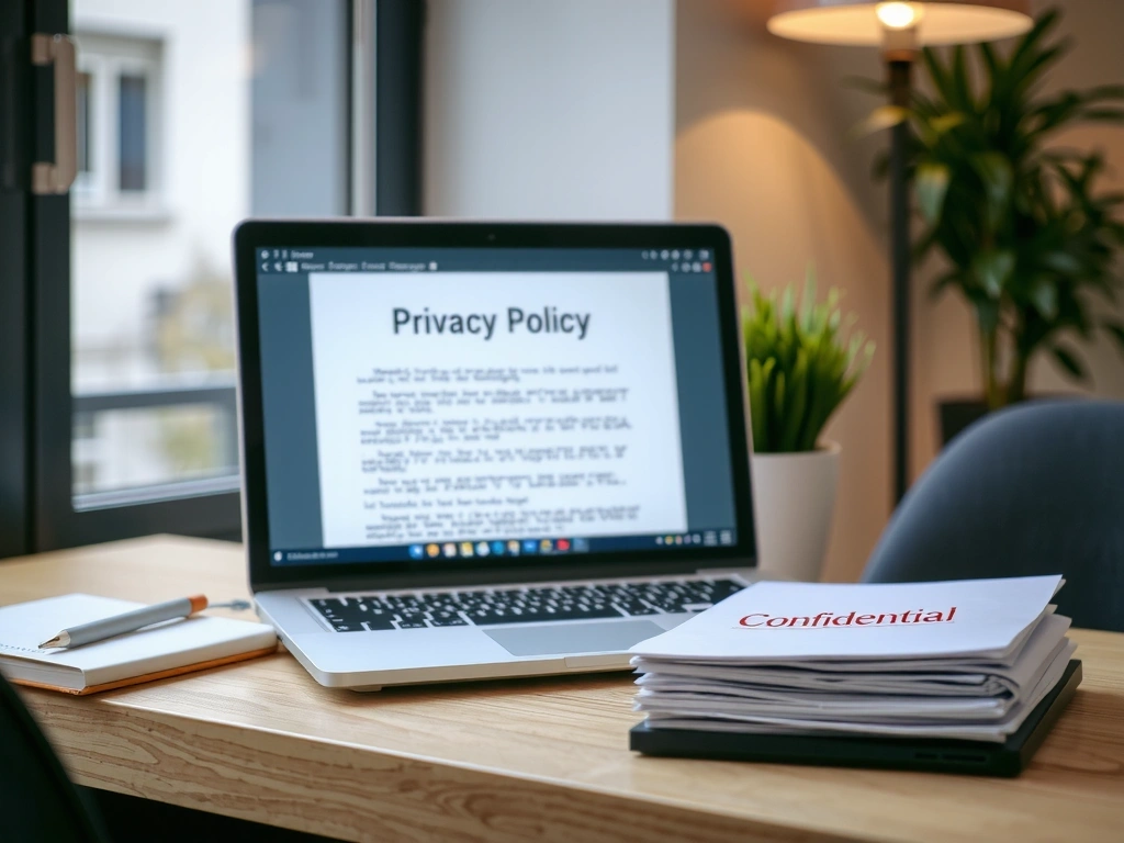 Vertrauliche Dokumente auf einem modernen Schreibtisch